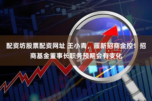 配资坊股票配资网址 王小青,履新招商金控!招商基金董事长职务预期会有变化